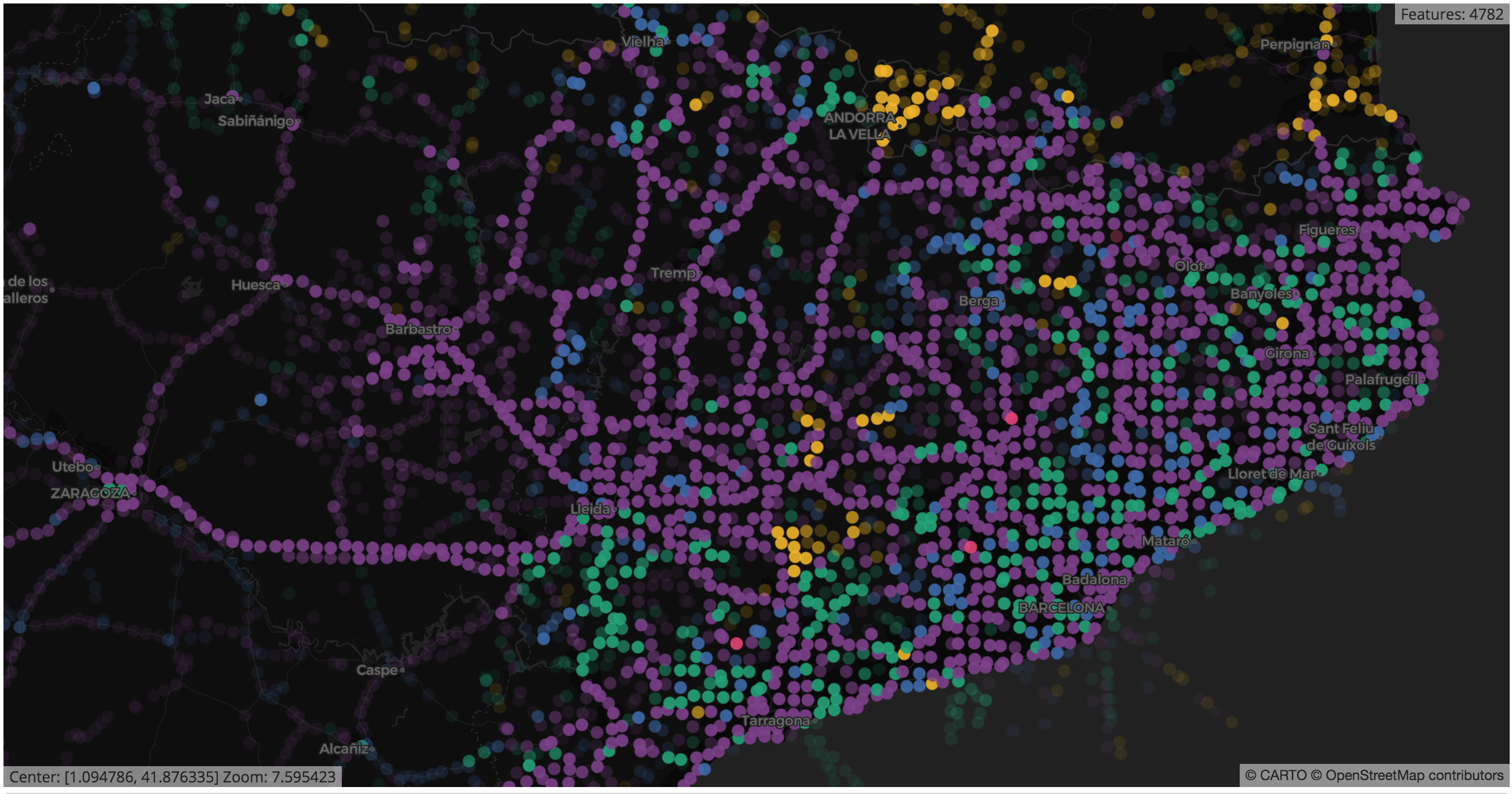 Mapa diseñado con carto VL
